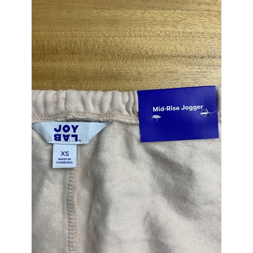 JoyLab Womens Mid-Rise Jogger Pants With Pockets Beige Color Size XS - Picture 8 of 13